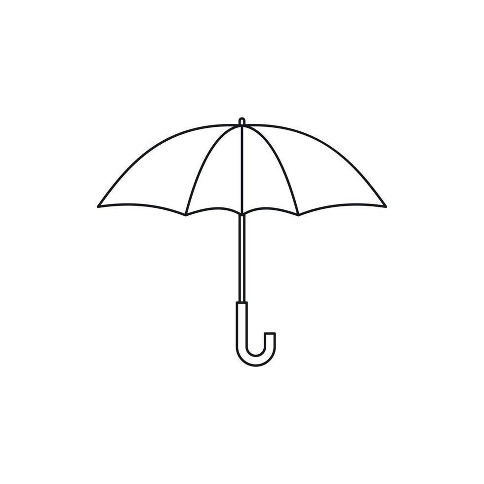 paraplu icoon, schets stijl vector