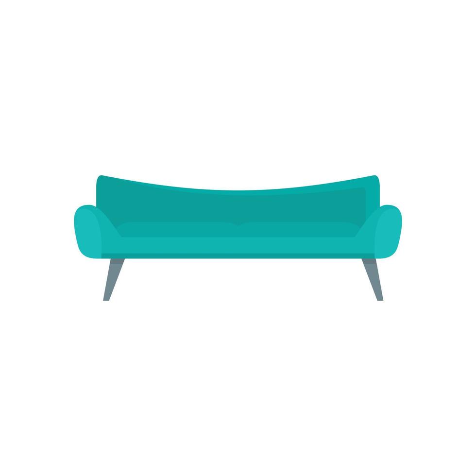 modern sofa icoon, vlak stijl vector