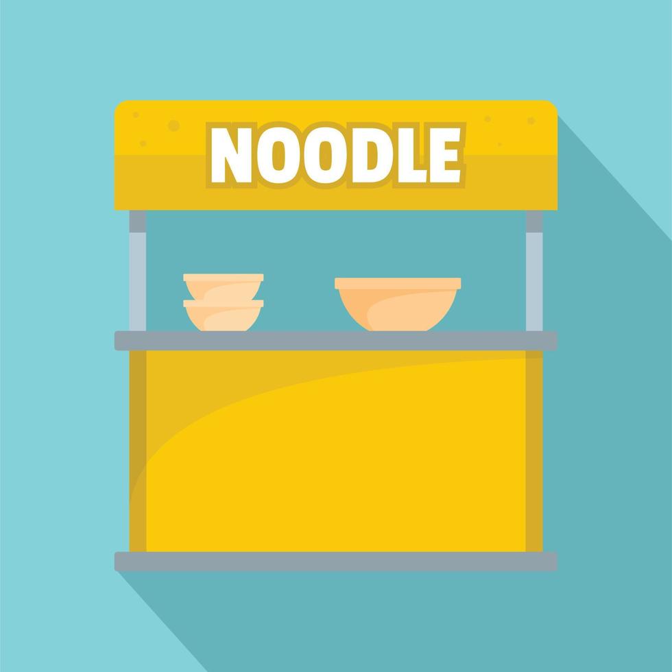 noodle verkoop icoon, vlak stijl. vector