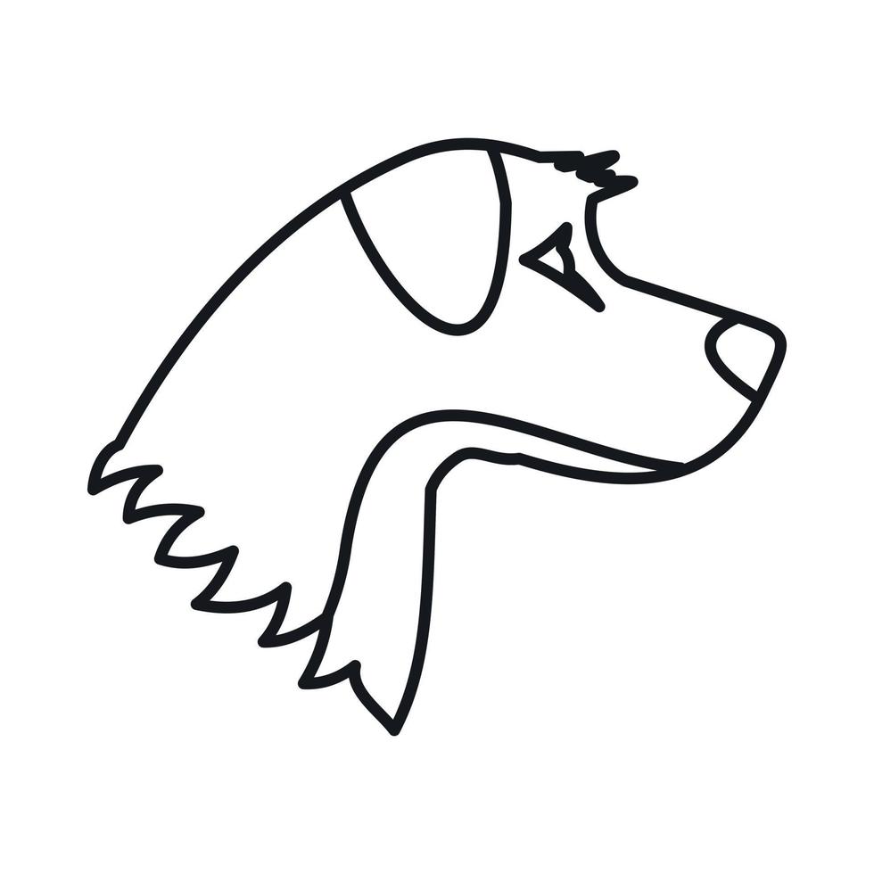 hond icoon, schets stijl vector