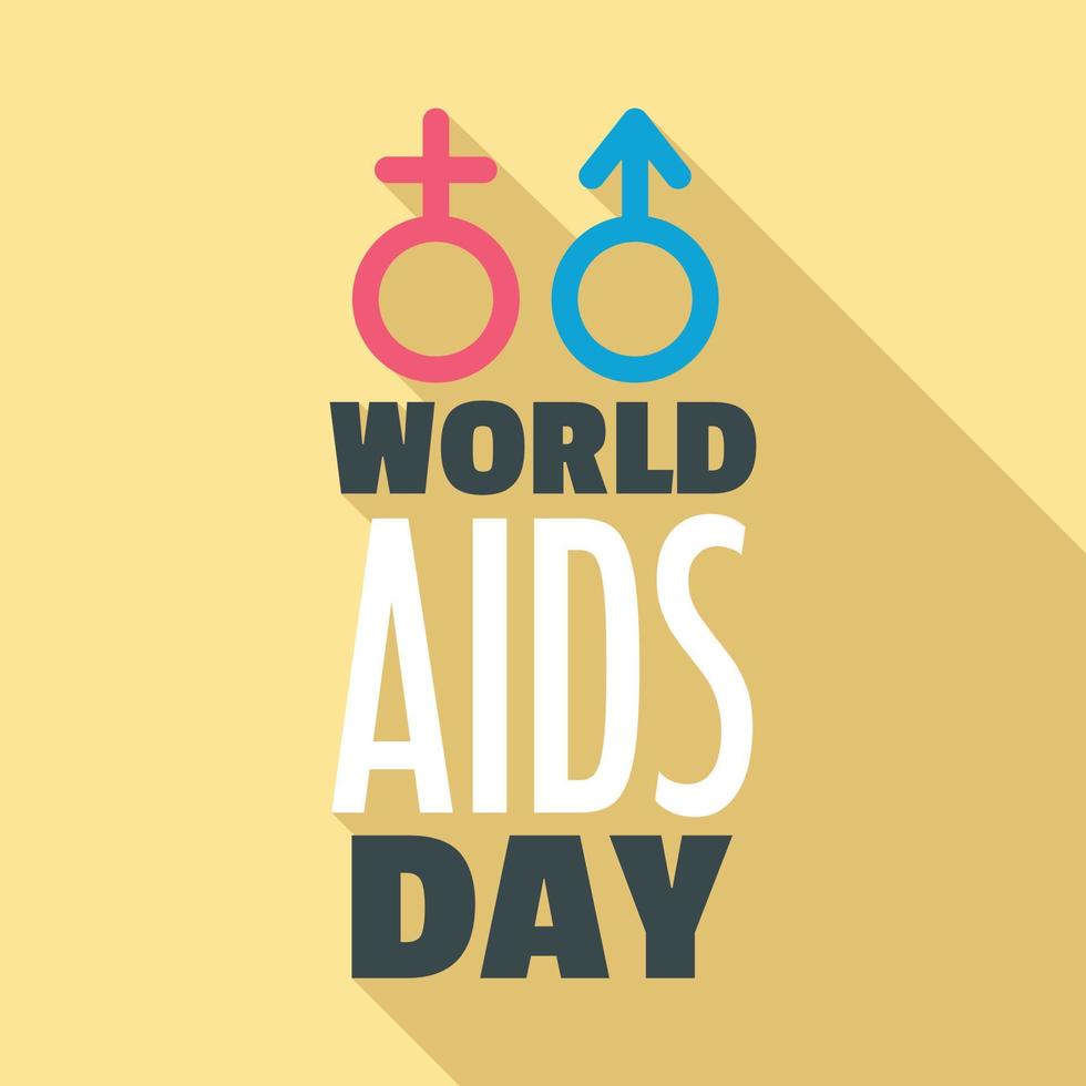 de mensheid wereld AIDS dag logo set, vlak stijl vector