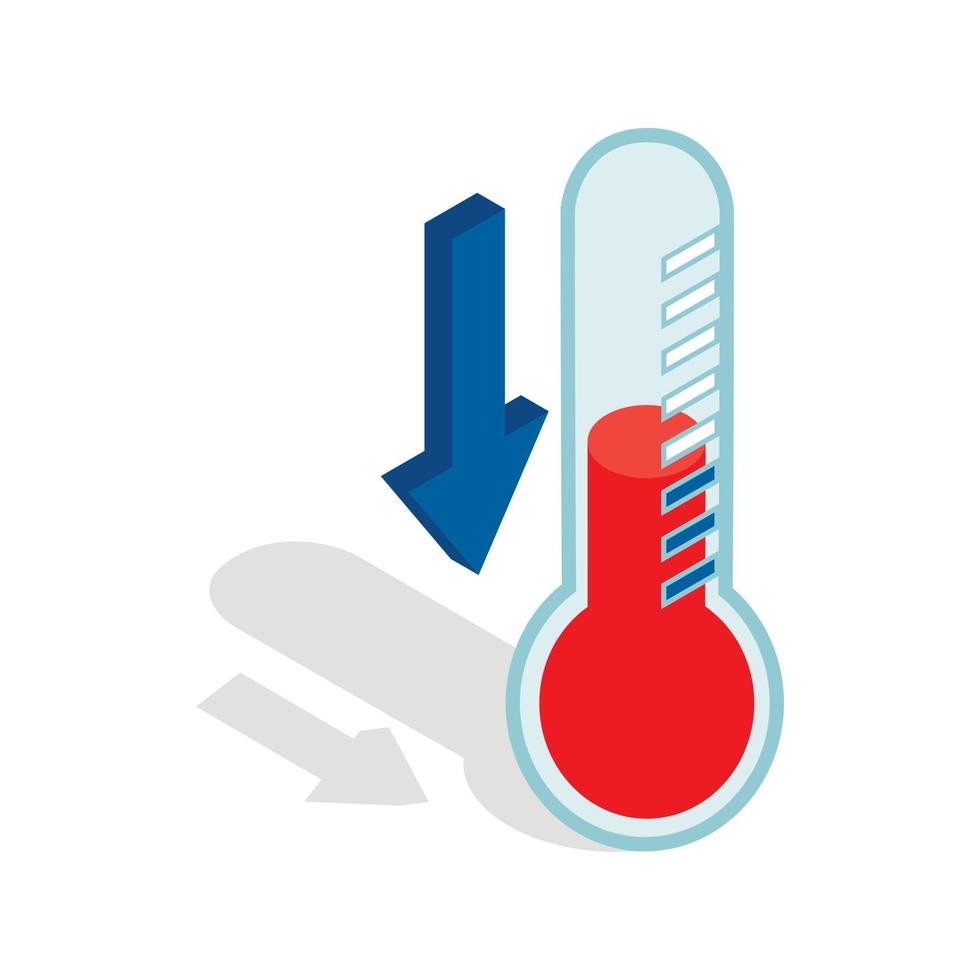 thermometer met laag temperatuur icoon vector