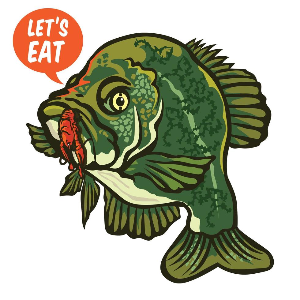 crappie vis vector illustratie, mooi zo voor t-shirt, visvangst club en visvangst toernooi logo ontwerp