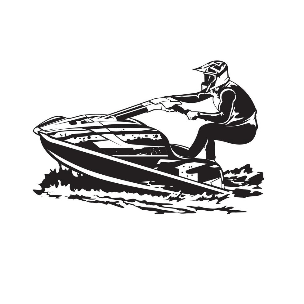 stralen ski water sport vector illustratie logo ontwerp, perfect voor club team logo en t-shirt ontwerp