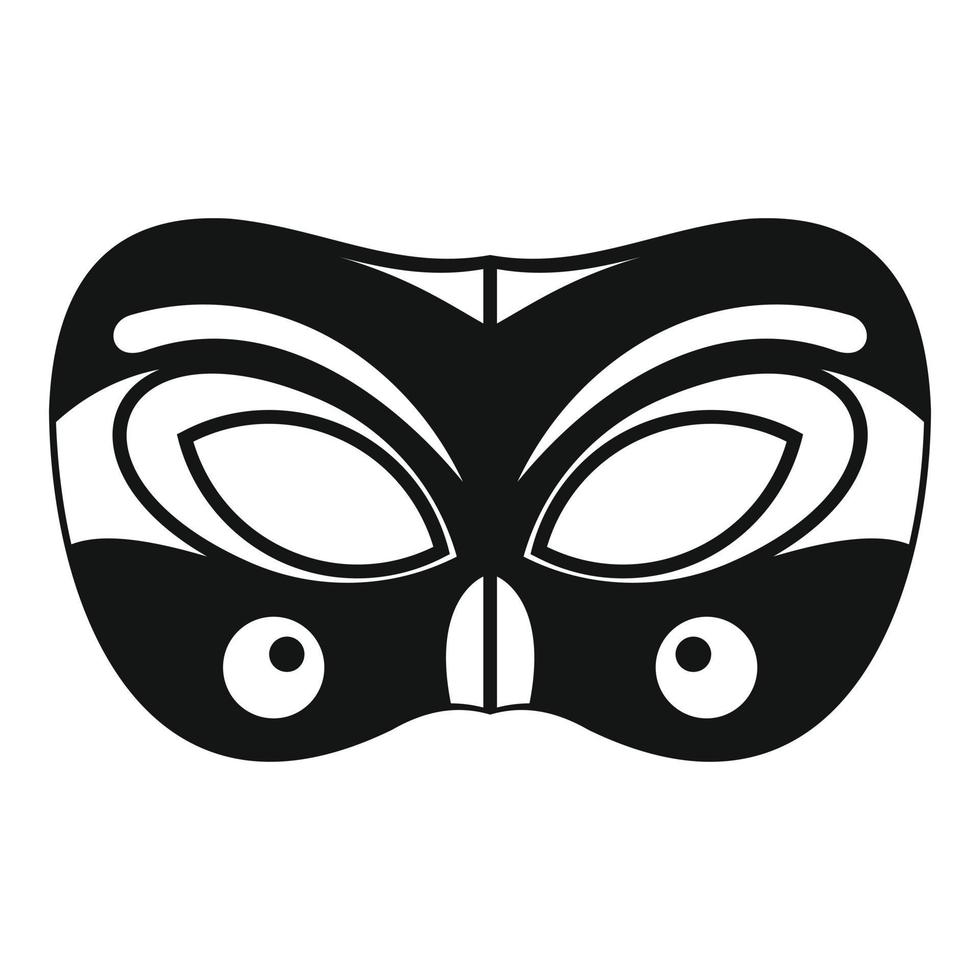 ogen carnaval masker icoon, gemakkelijk stijl vector