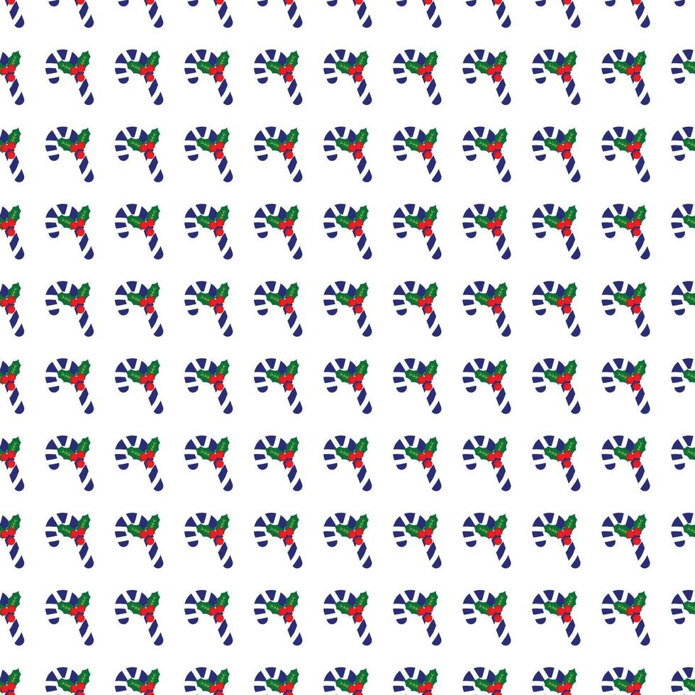 naadloos Kerstmis blauw snoep met een rood BES achtergrond patroon vector