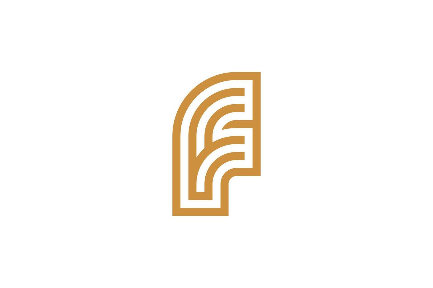 vlak ontwerp brief f logo sjabloon vector