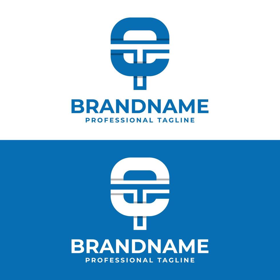 brief et of te monogram logo, geschikt voor ieder bedrijf met et of te initialen. vector