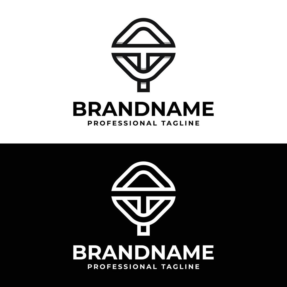 brief ot of naar monogram logo, geschikt voor ieder bedrijf met ot of naar initialen. vector