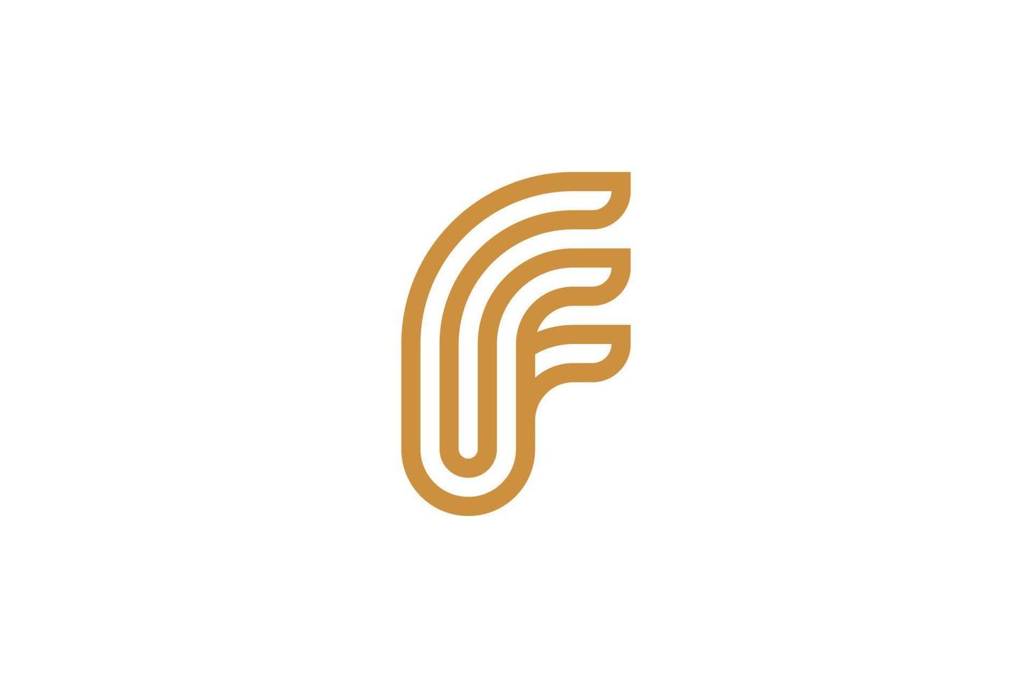 vlak ontwerp brief f logo sjabloon vector