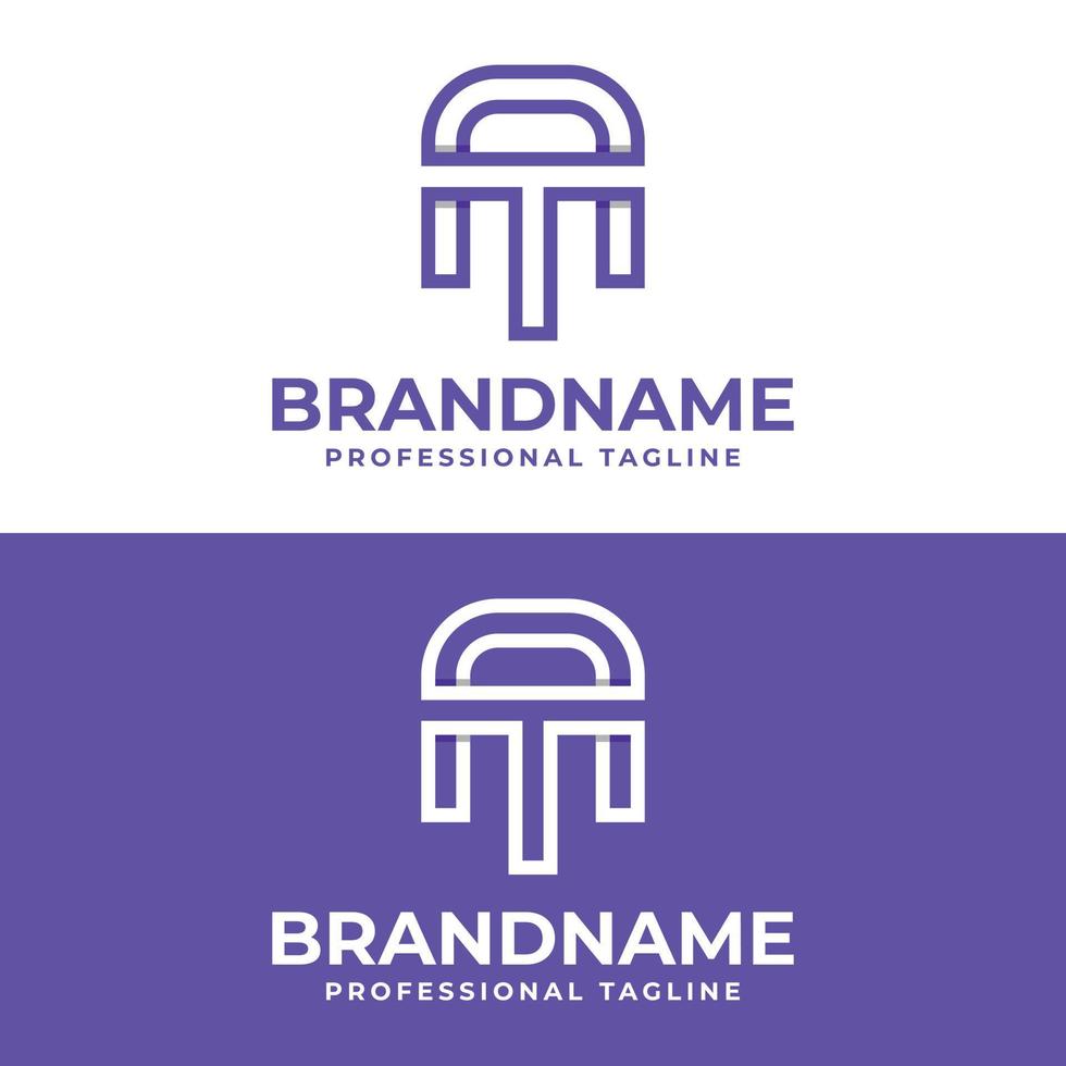 brief Bij of ta monogram logo, geschikt voor ieder bedrijf met Bij of ta initialen. vector