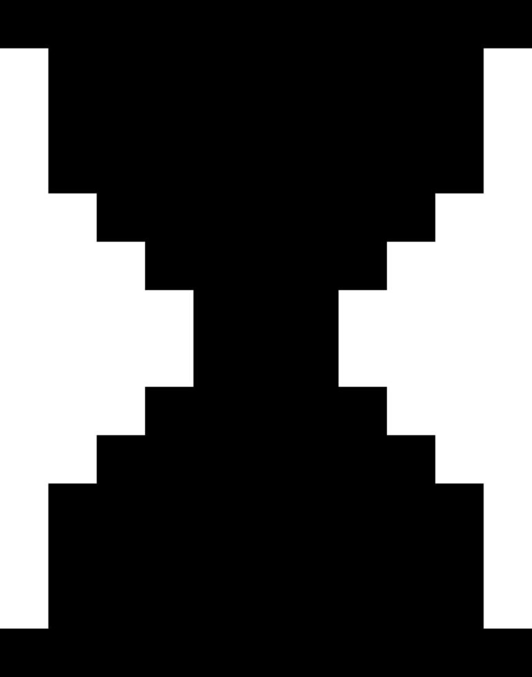 tijd teken zandloper pixel stijl. vector