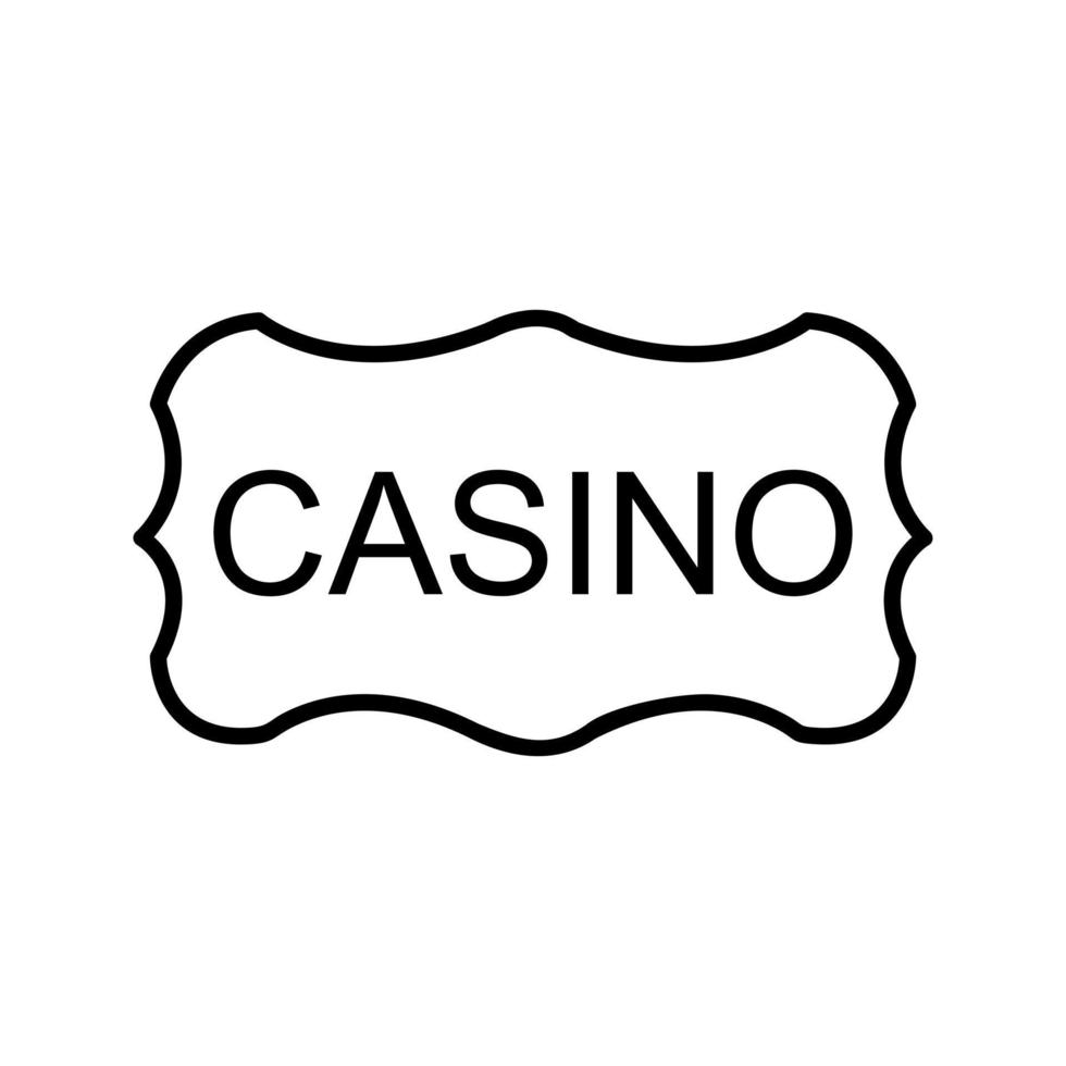 casino teken vector icoon