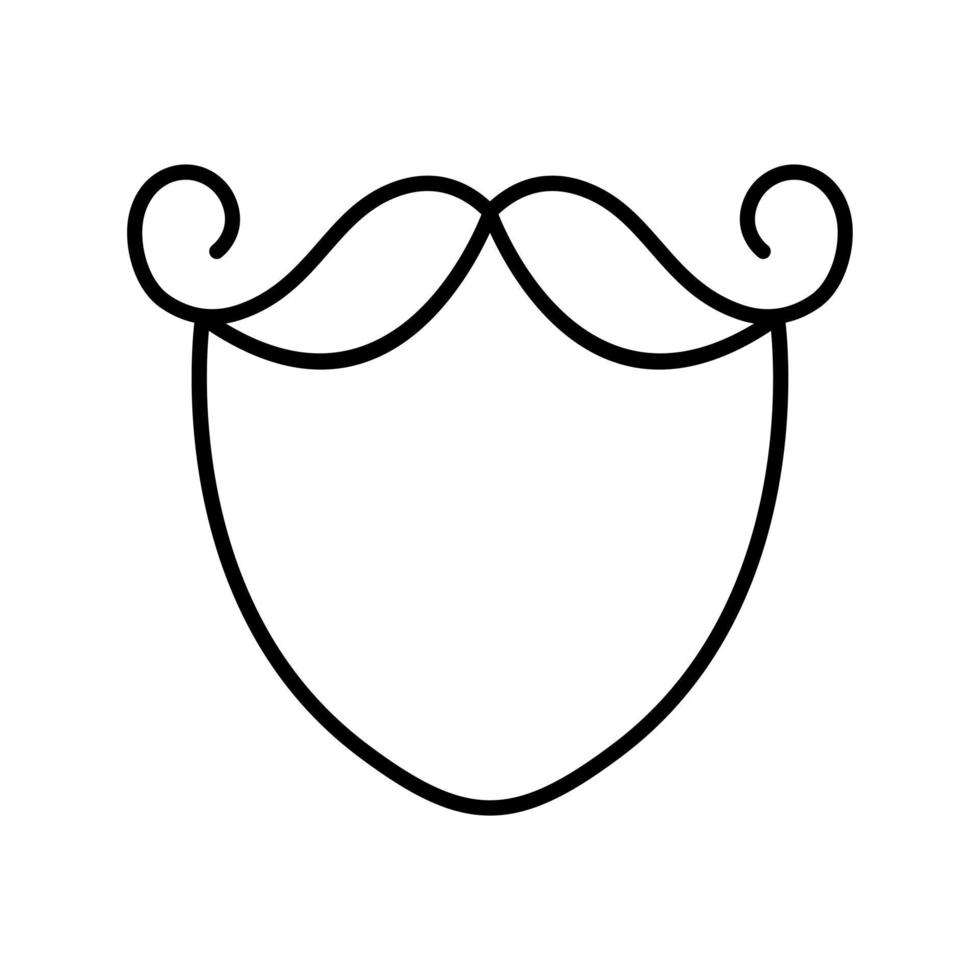 baard en snor vector icoon