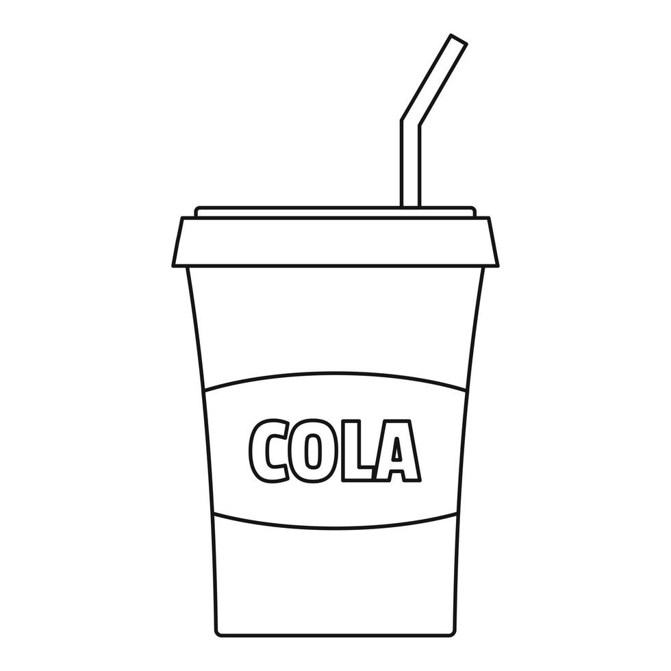 cola icoon, schets stijl. vector