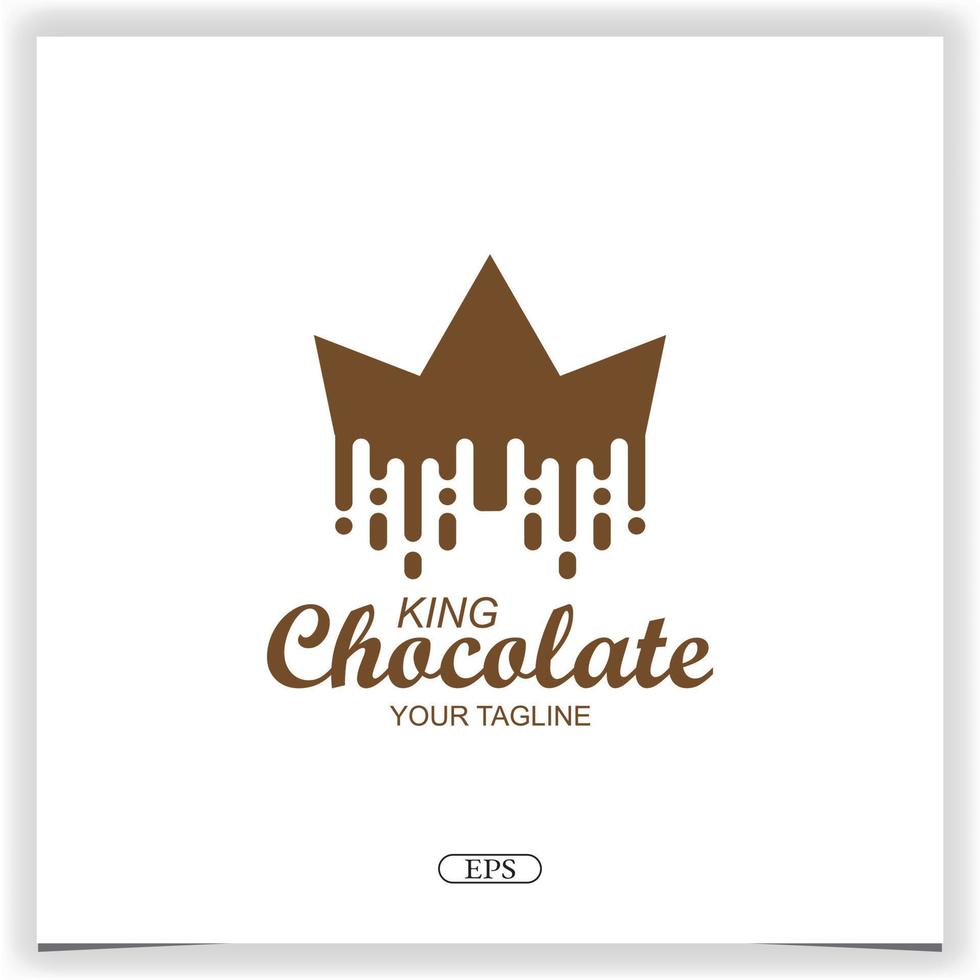 koning chocola logo ontwerp premie elegant sjabloon vector eps 10