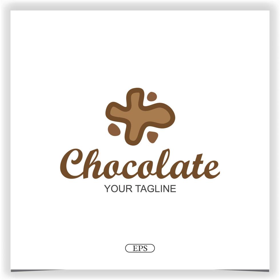 plons chocola logo ontwerp premie elegant sjabloon vector eps 10