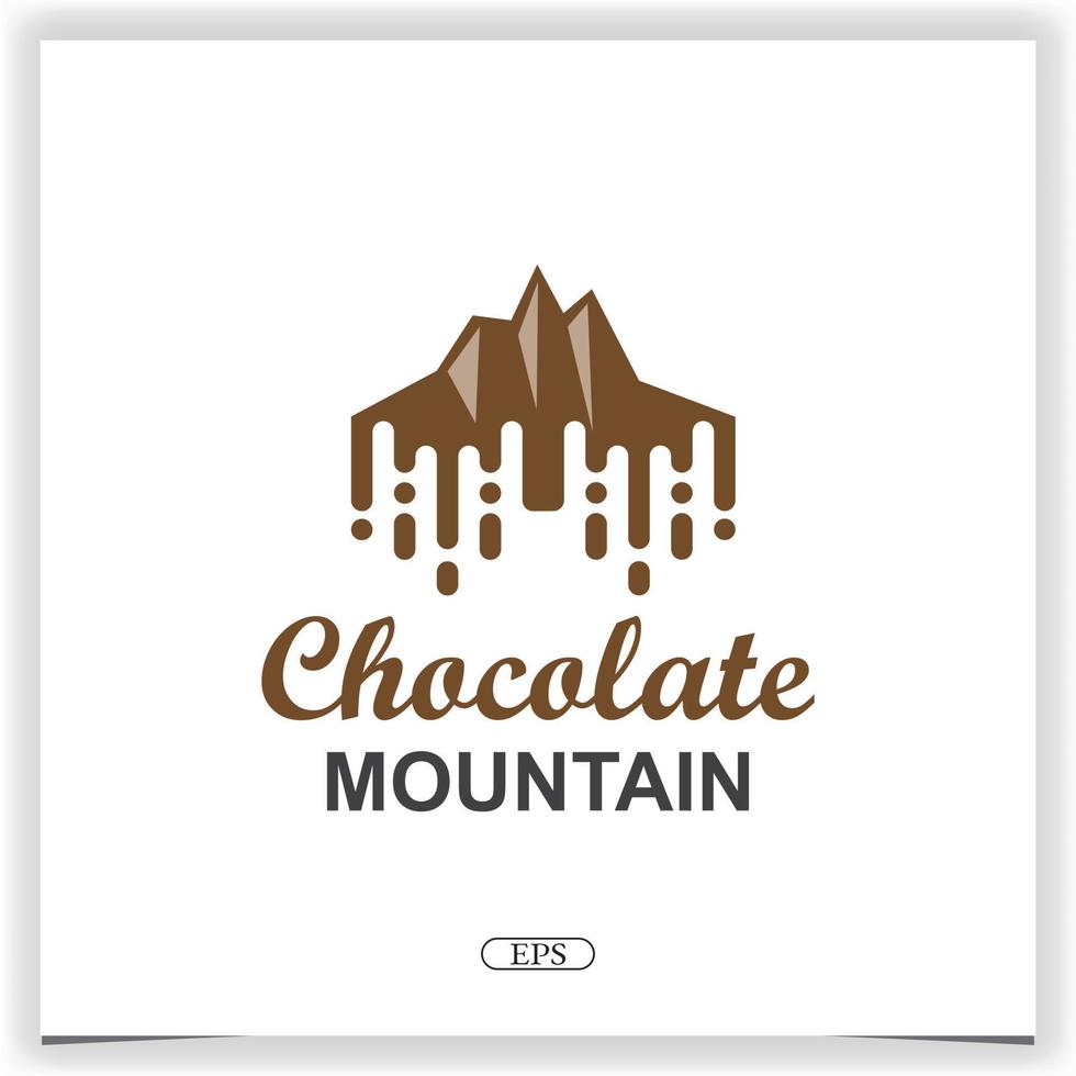 berg chocola logo ontwerp premie elegant sjabloon vector eps 10