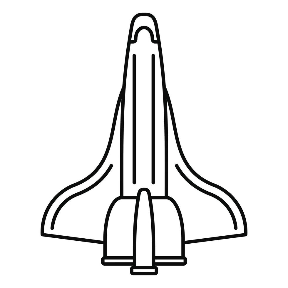 ruimteschip icoon, schets stijl vector