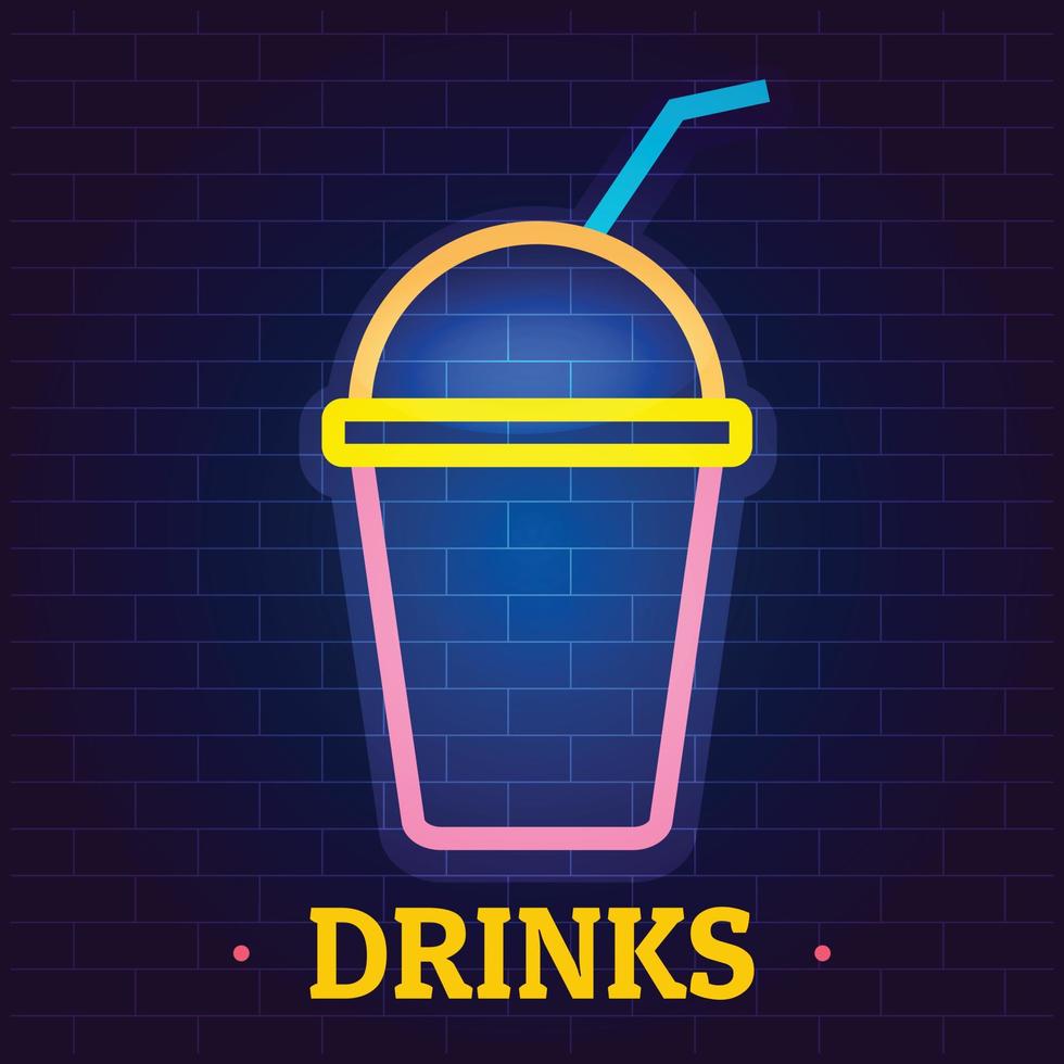 drankjes logo, vlak stijl vector