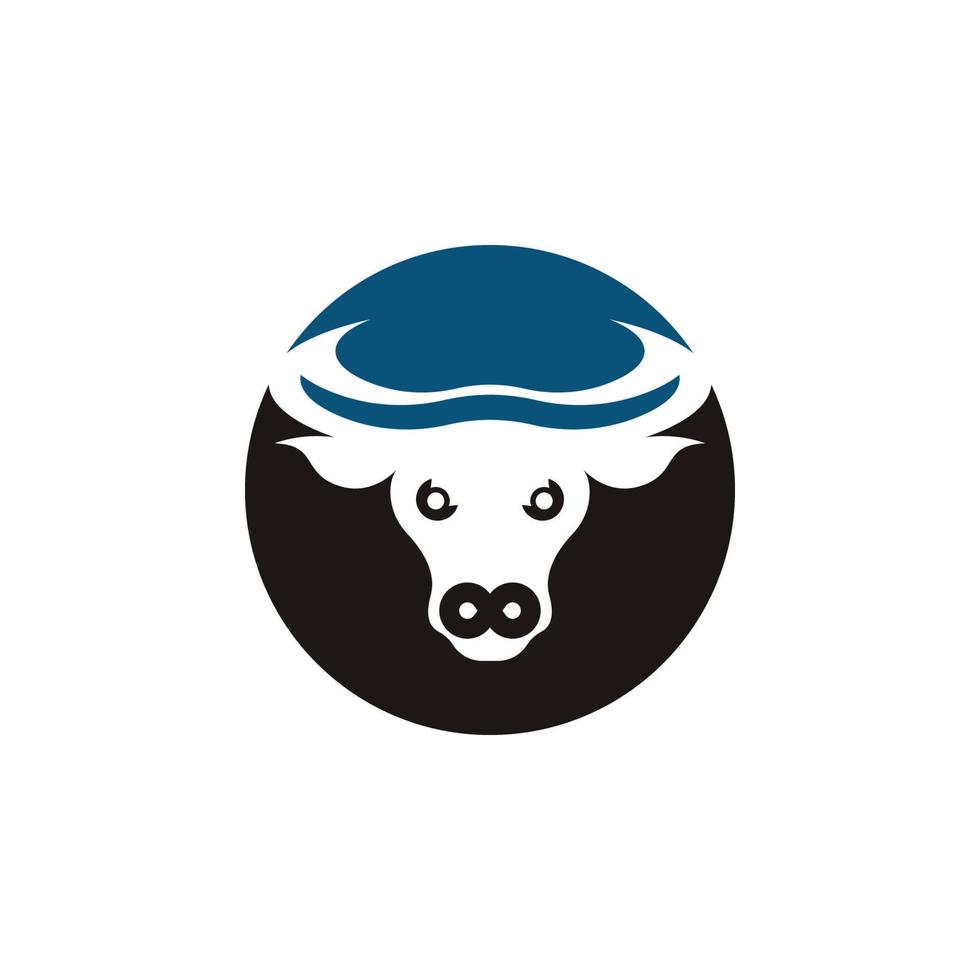 stier hoofd logo vector icon