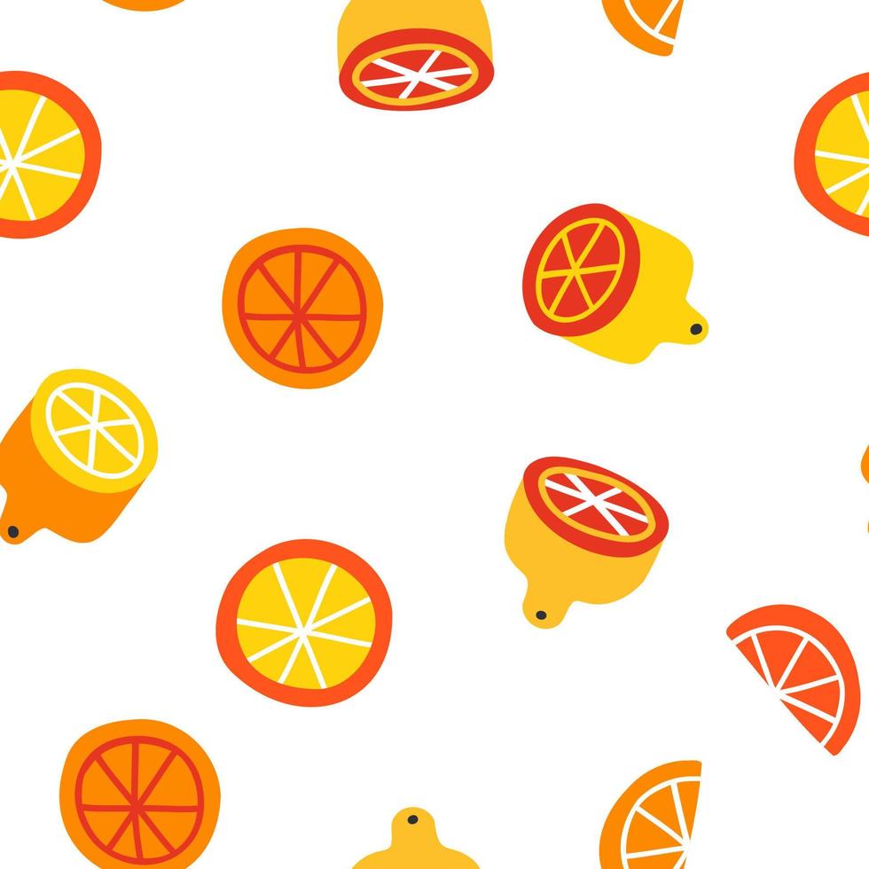 naadloos patroon met citrus vruchten. hand- getrokken vector illustratie.