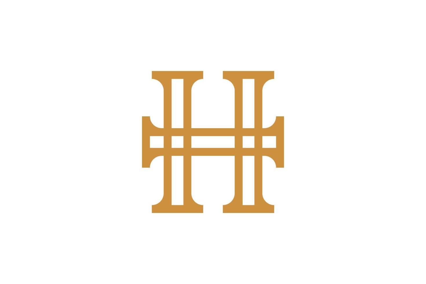 h brieven logo ontwerp vector