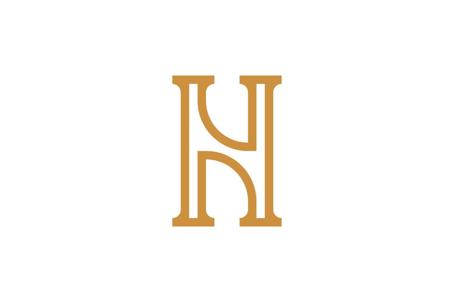hand- getrokken brief h logo vector