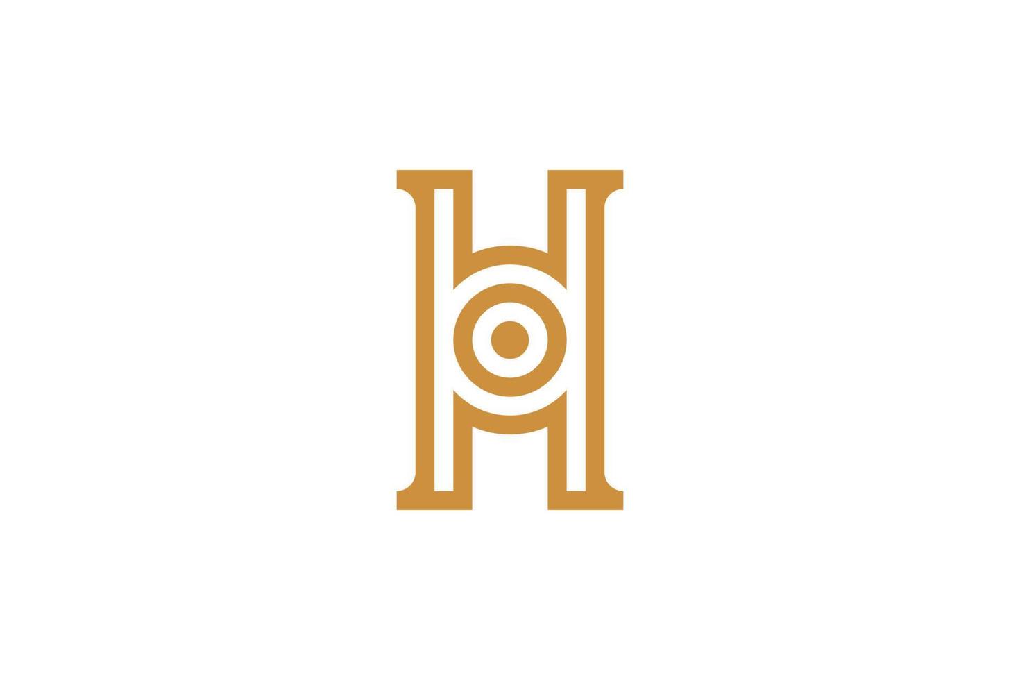 hand- getrokken brief h logo vector