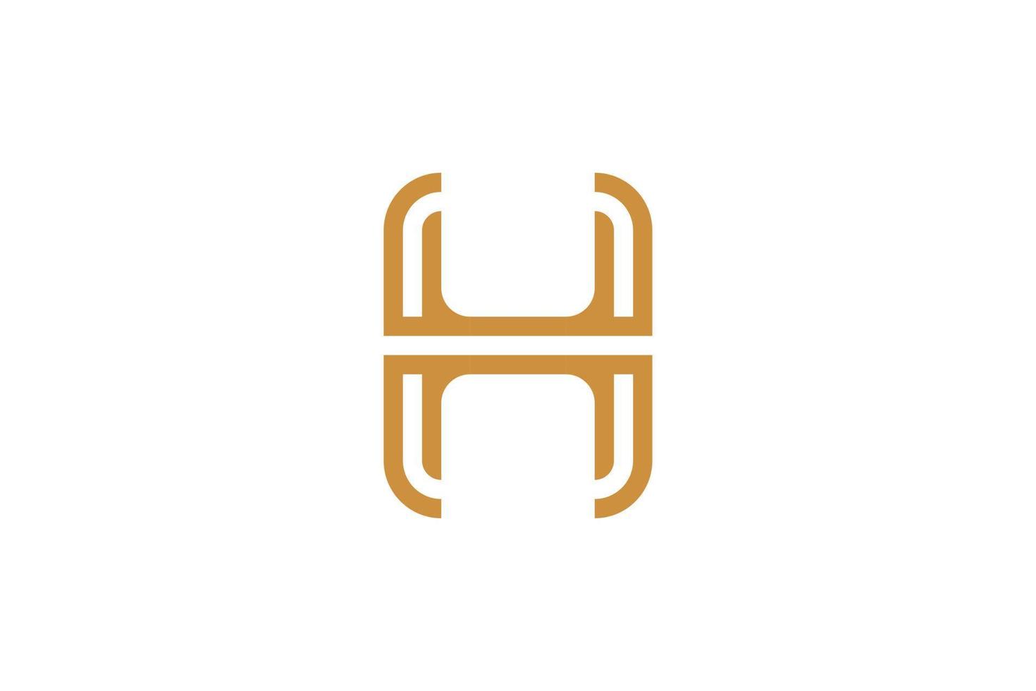 h brieven logo ontwerp vector