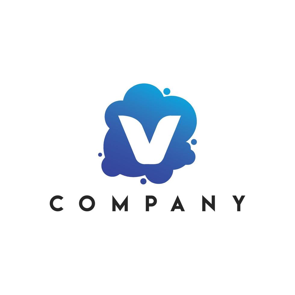 vitaliteit logo, abstract brief v logo vector