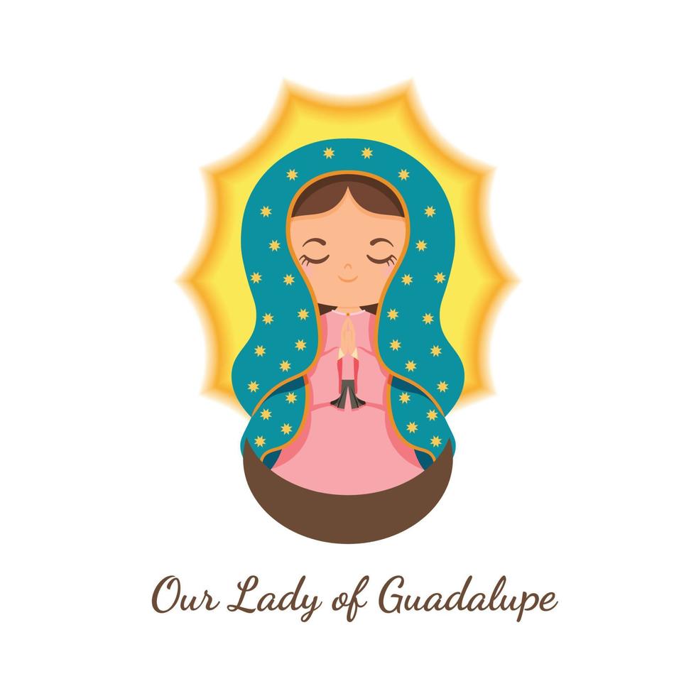 onze dame van guadalupe achtergrond. vector