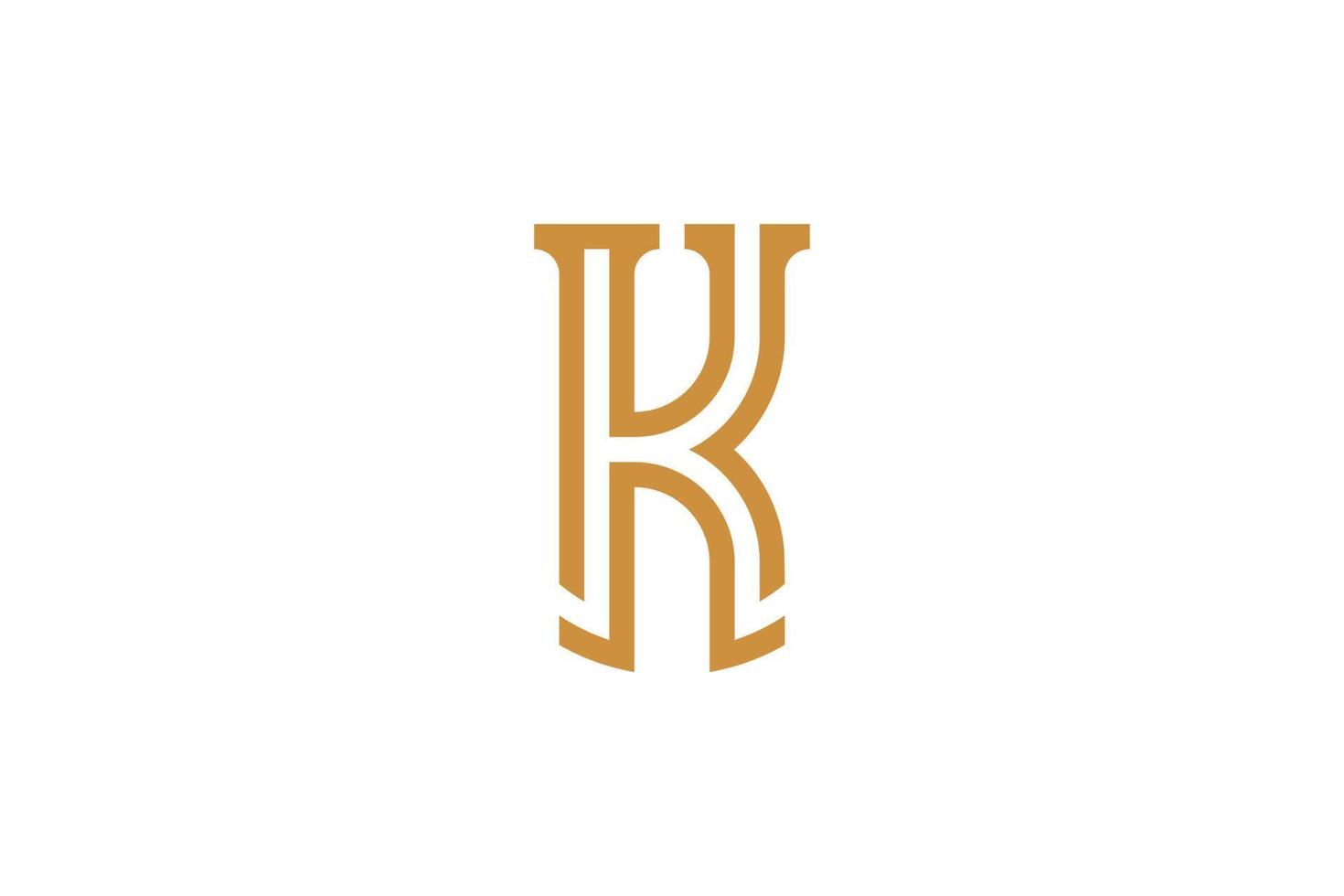 k brief kleurrijk logo vector