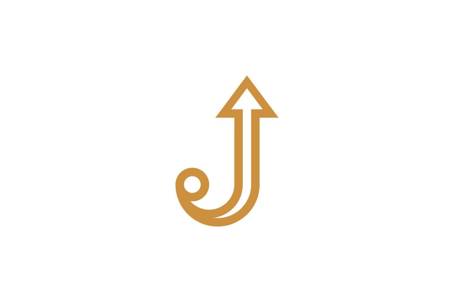 luxe brief j logo vector