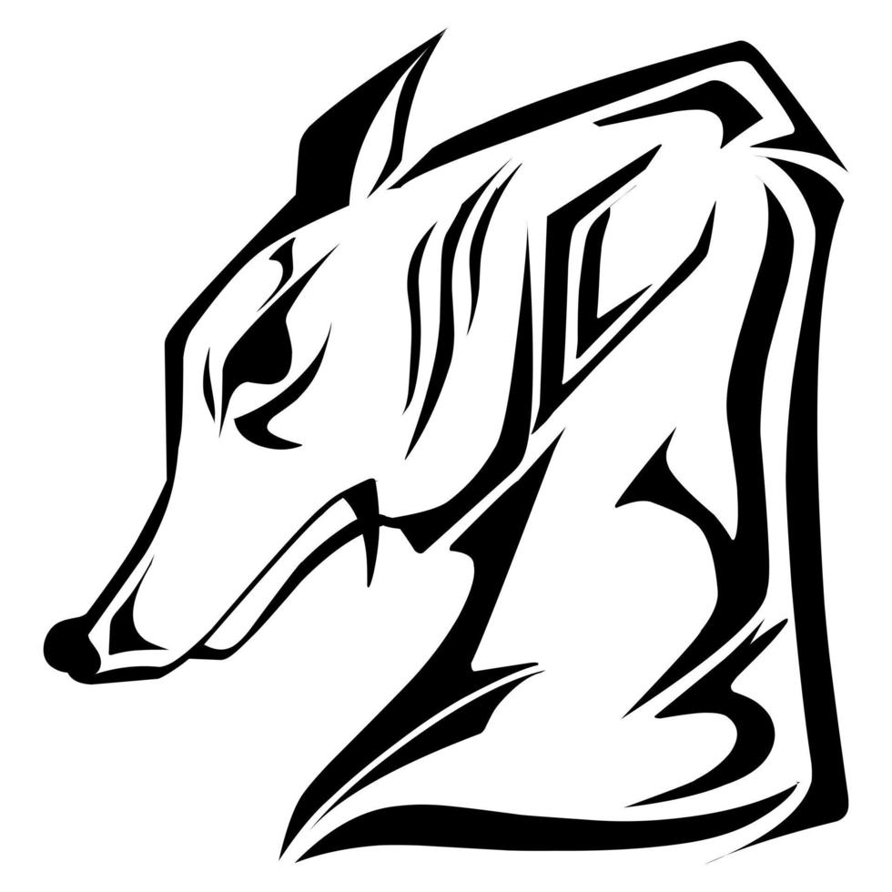 tribal hond tatoeëren vector ontwerp geschikt voor stickers, logo's, en anderen