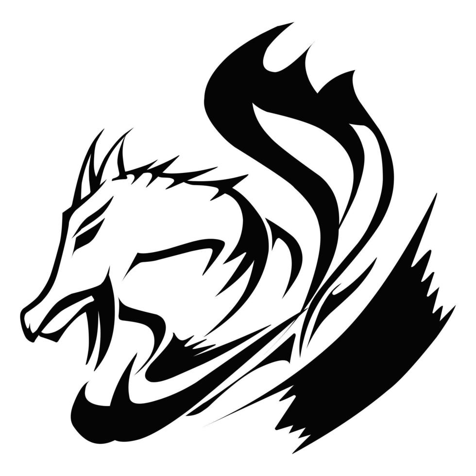 wolf fanged vector ontwerp geschikt voor logo's, stickers en anderen