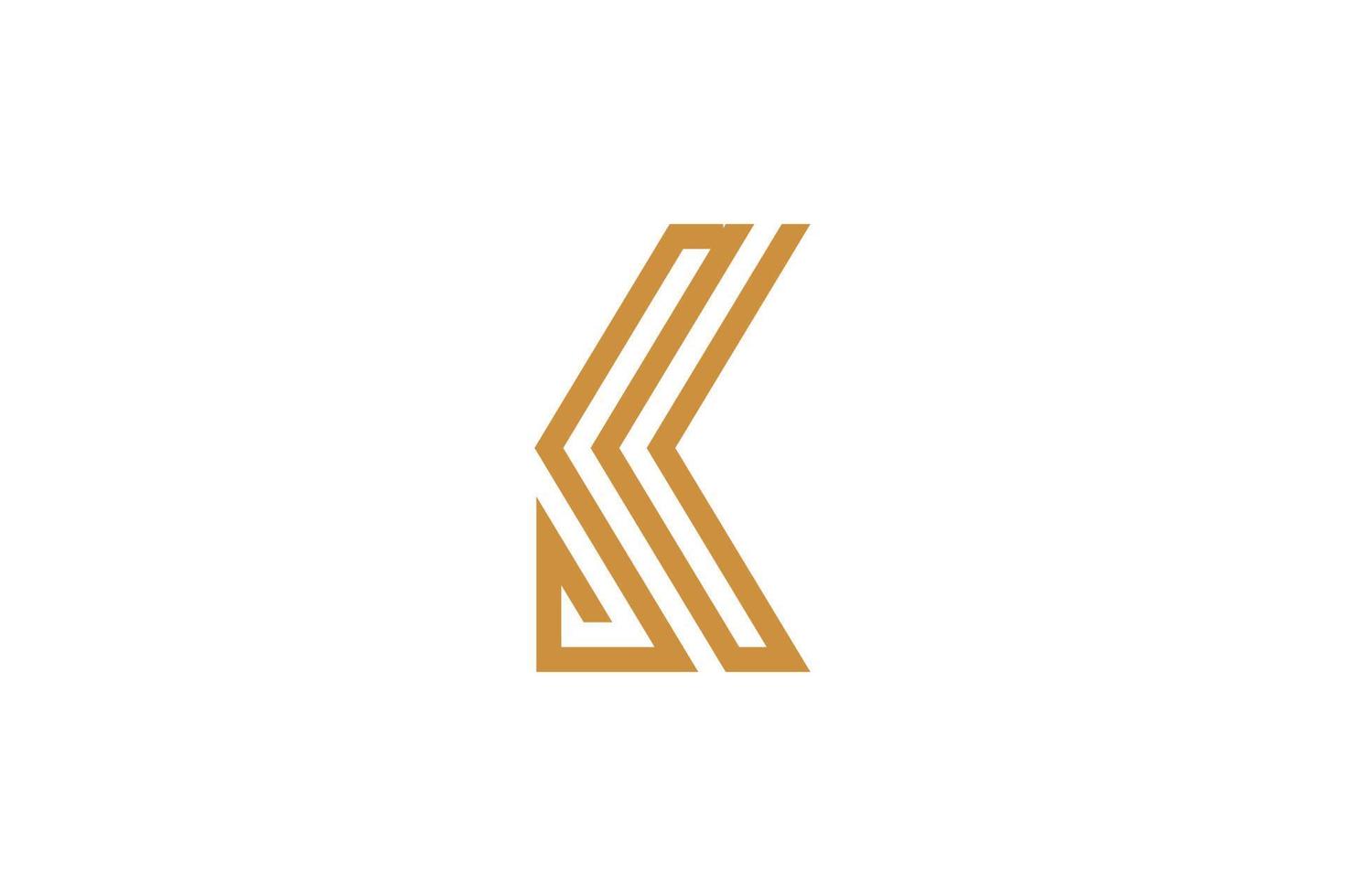 k brief kleurrijk logo vector