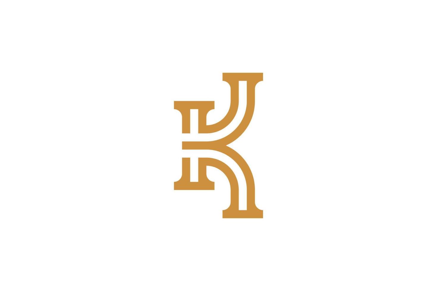 k brief kleurrijk logo vector