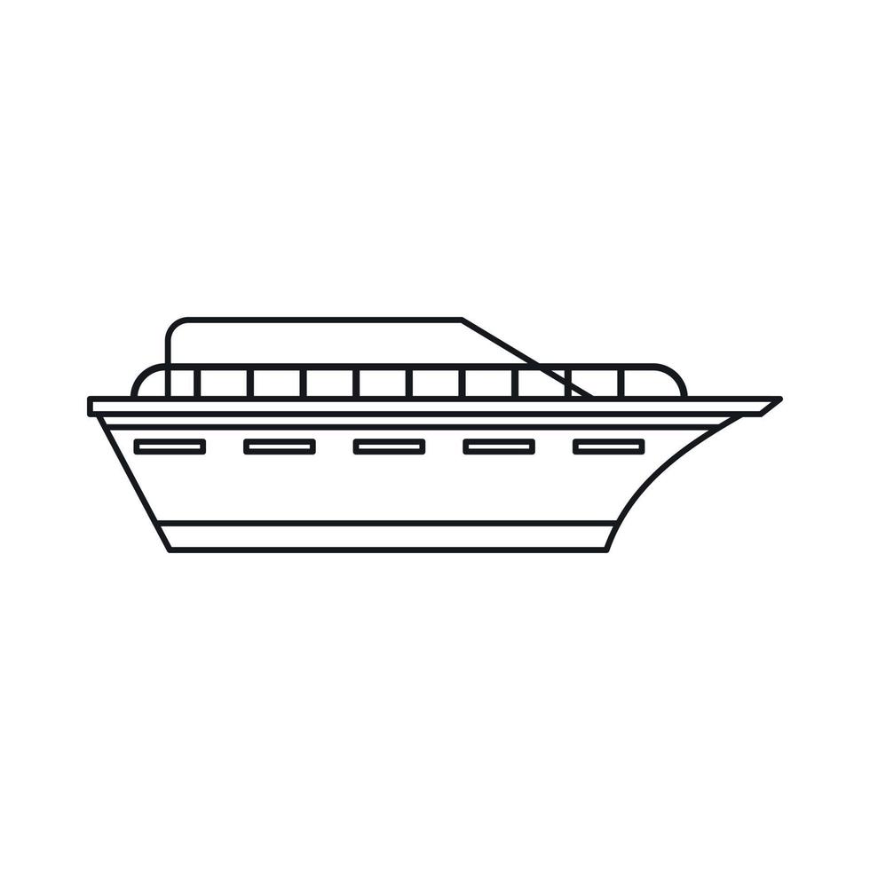 motorboot icoon, schets stijl vector