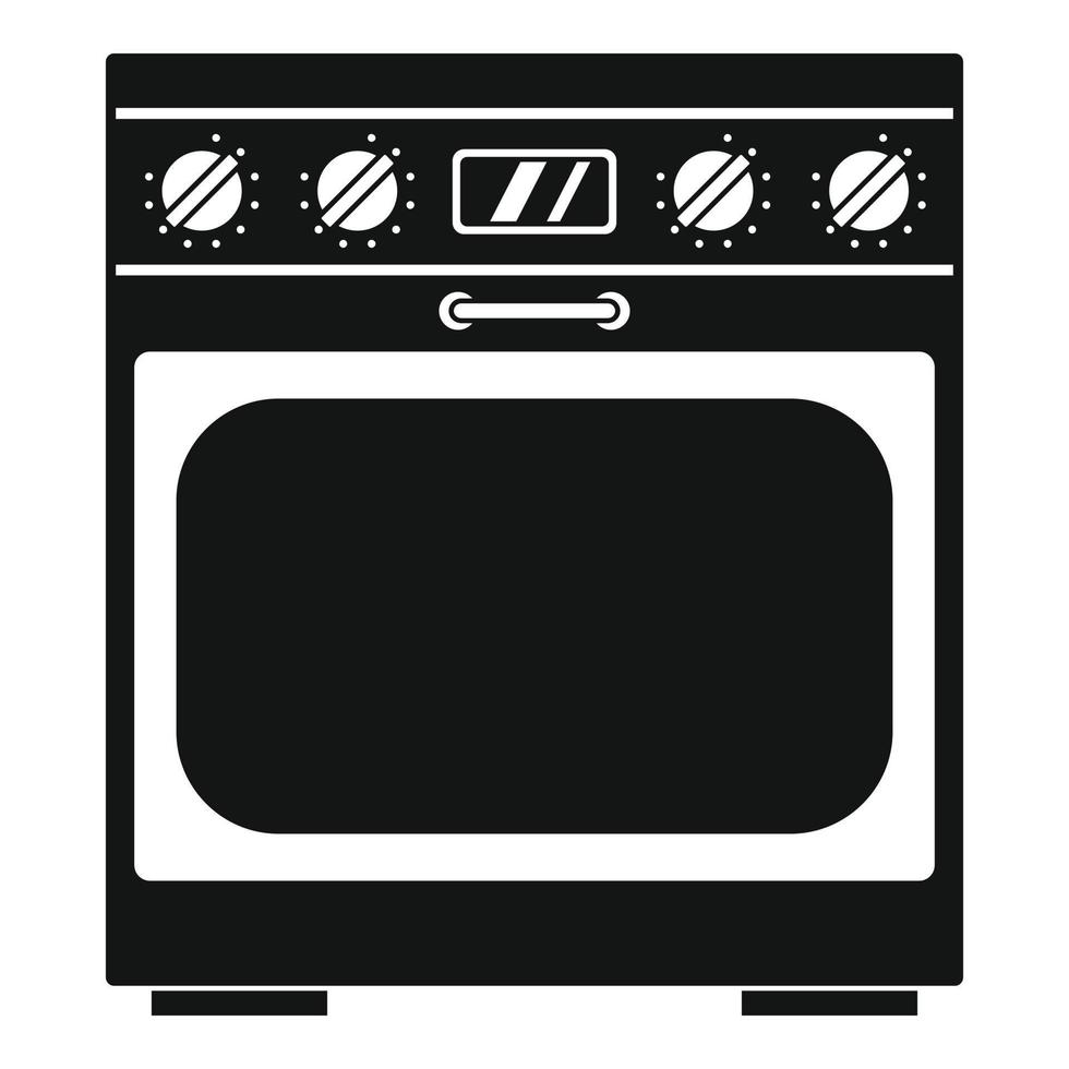 huiselijk gas- oven icoon, gemakkelijk stijl vector