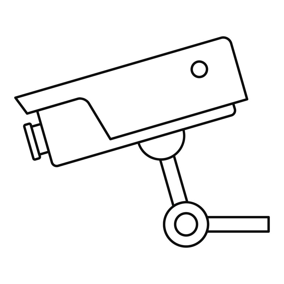 veiligheid camera icoon, schets stijl vector