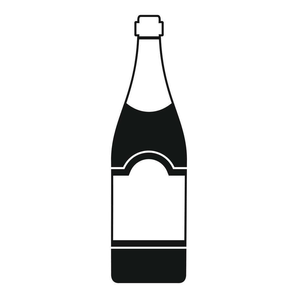 wijn Champagne icoon, gemakkelijk stijl vector