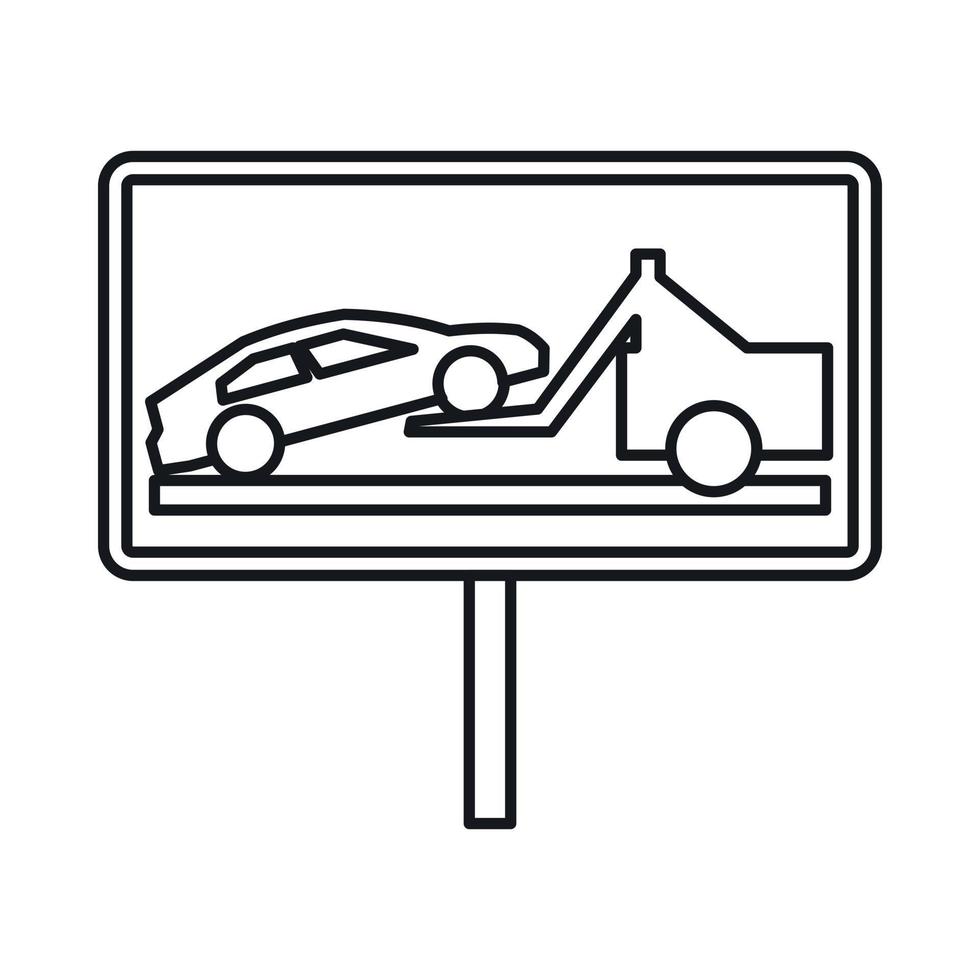 Nee parkeren teken icoon, schets stijl vector