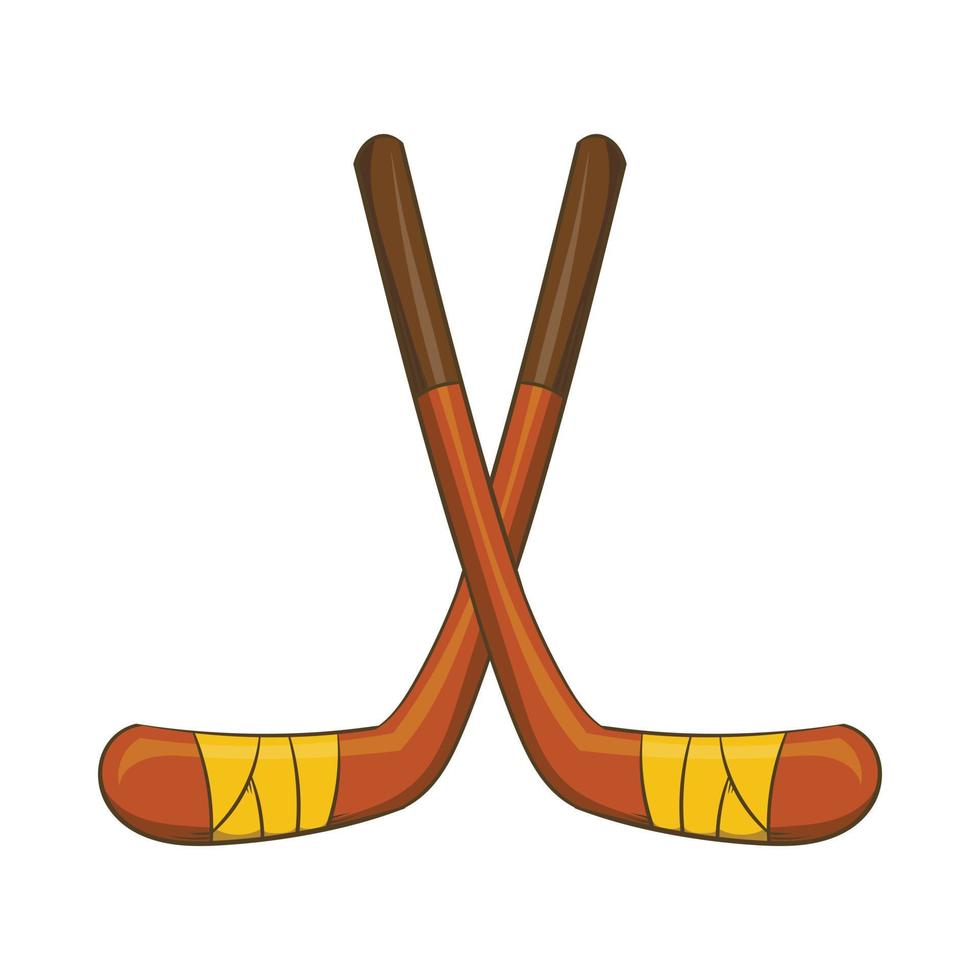 hockey stokjes icoon, tekenfilm stijl vector