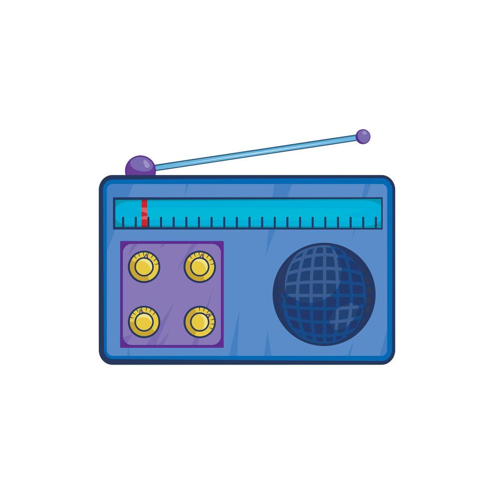 retro radio ontvanger icoon in tekenfilm stijl vector