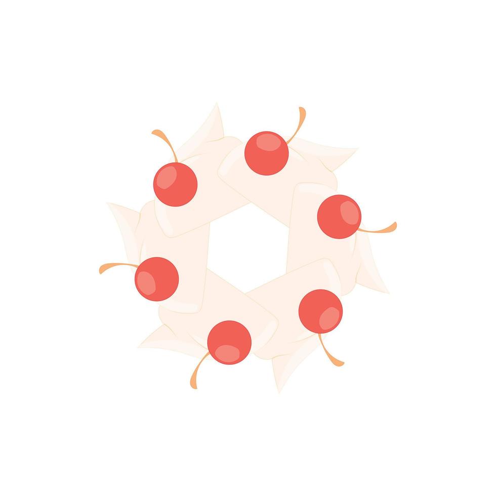 licht roze abstract cirkel icoon, tekenfilm stijl vector