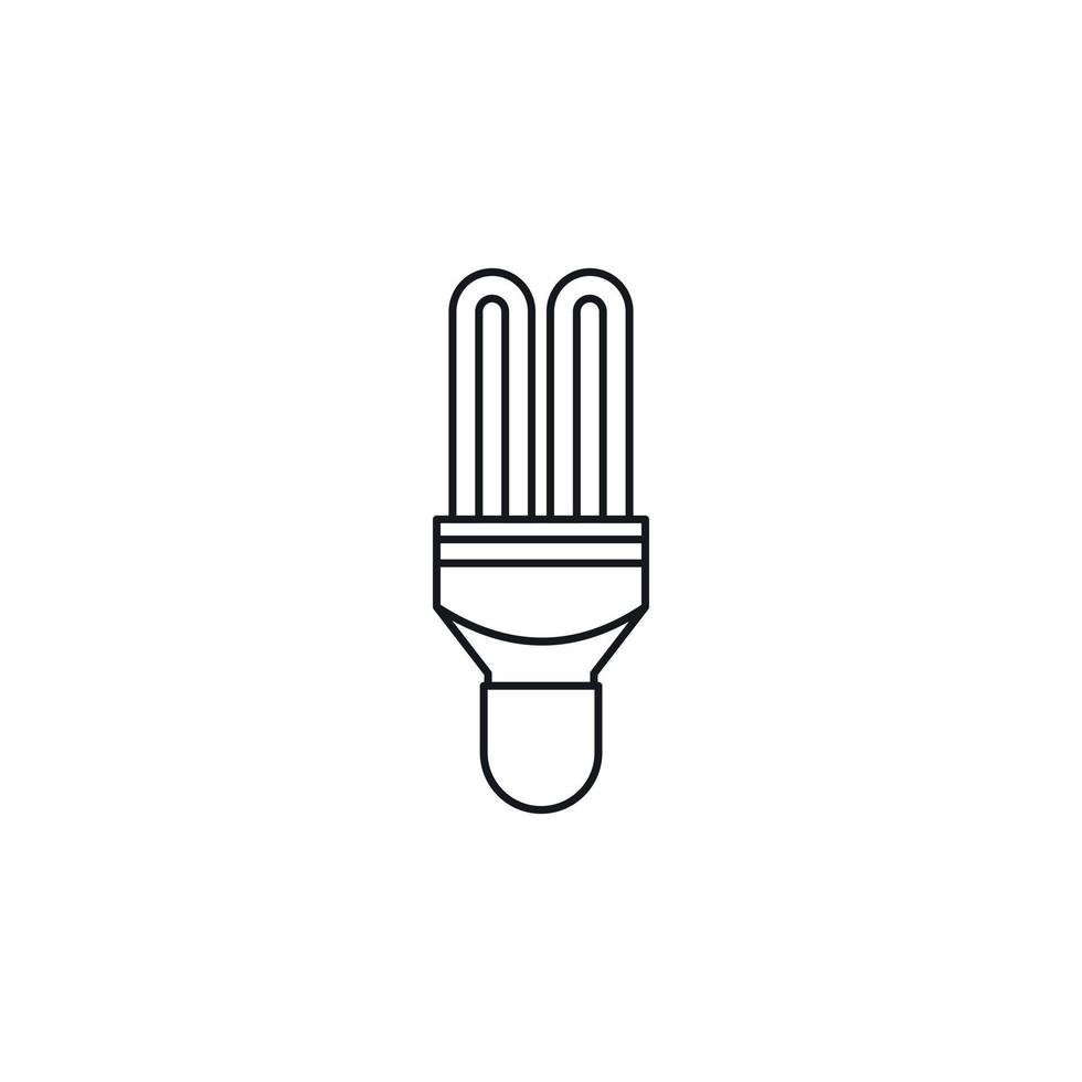 fluorescentie lamp icoon, schets stijl vector