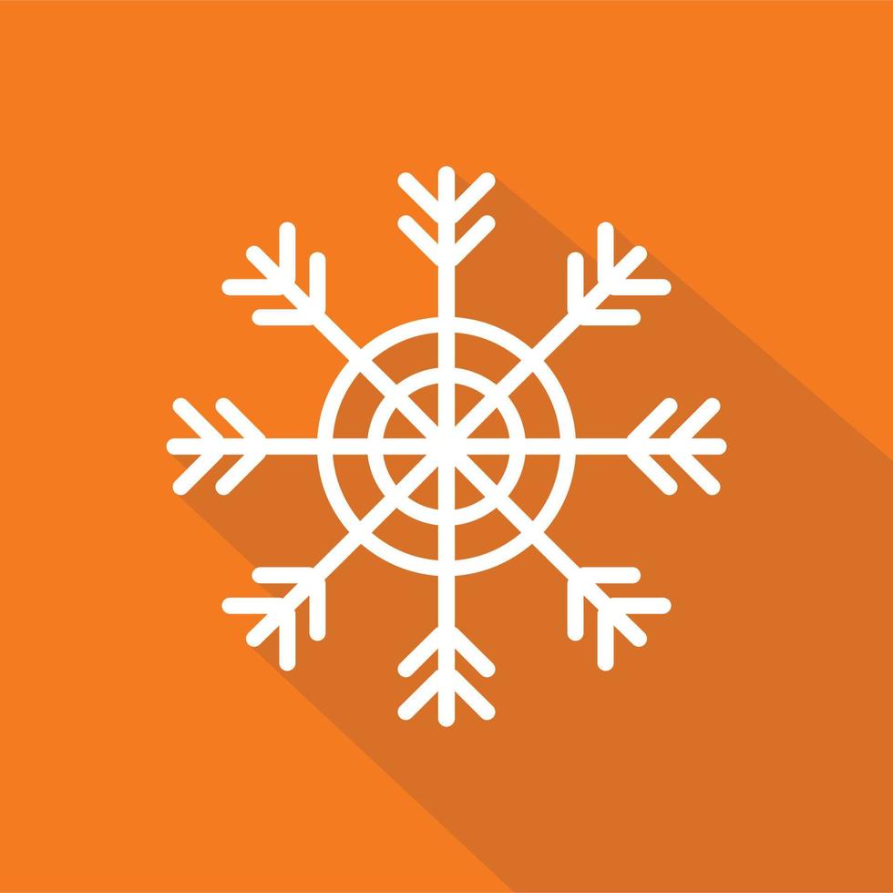 sneeuwvlok icoon, vlak stijl vector