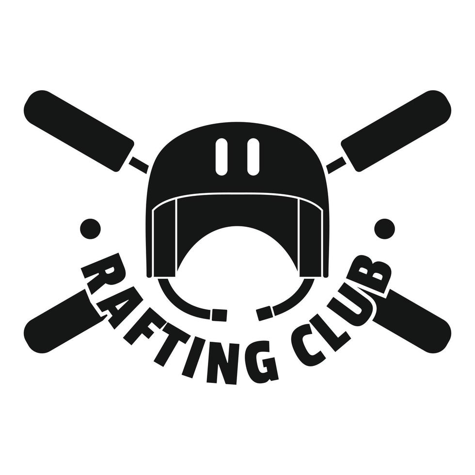 raften club helm logo, gemakkelijk stijl vector