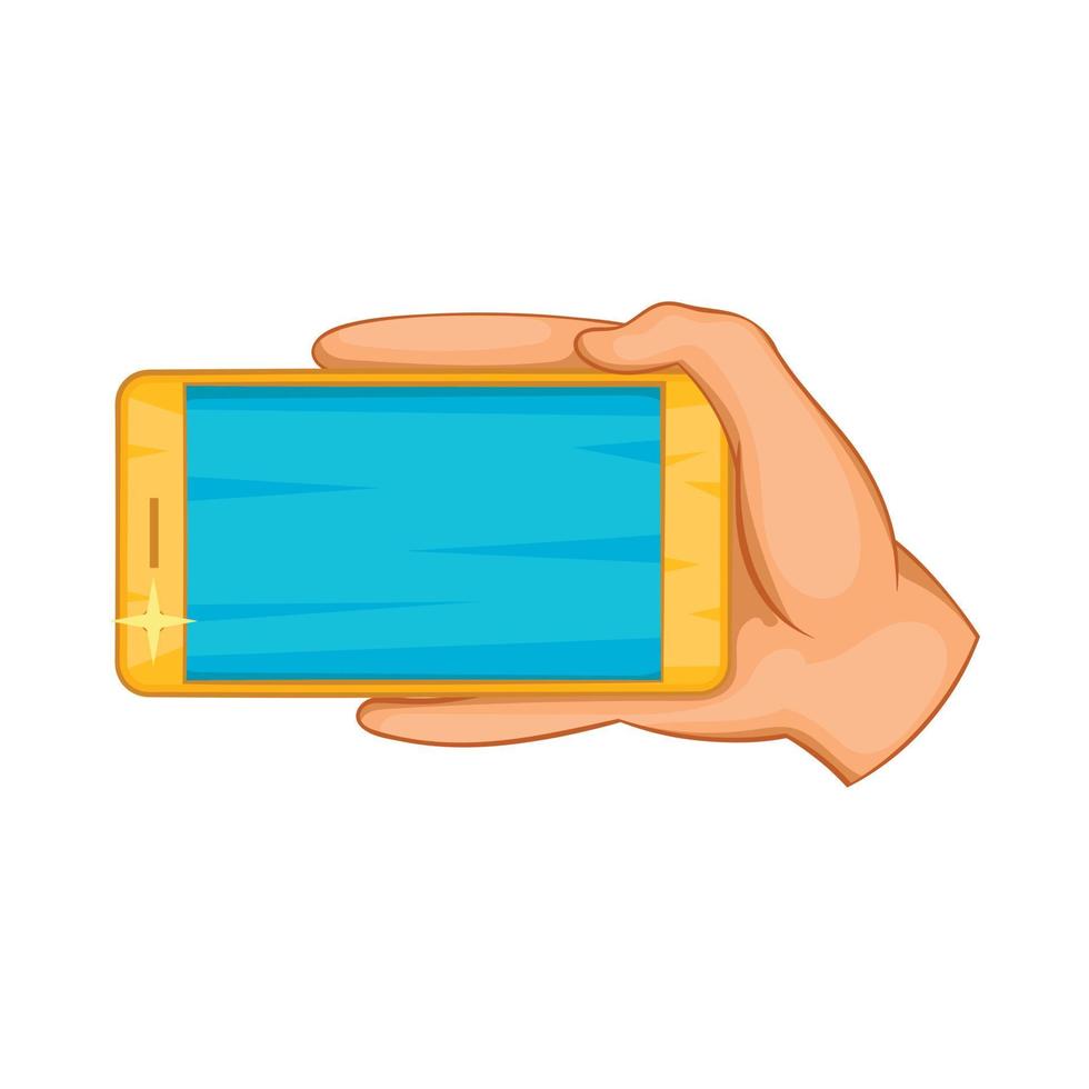 hand- met mobiel telefoon icoon, tekenfilm stijl vector